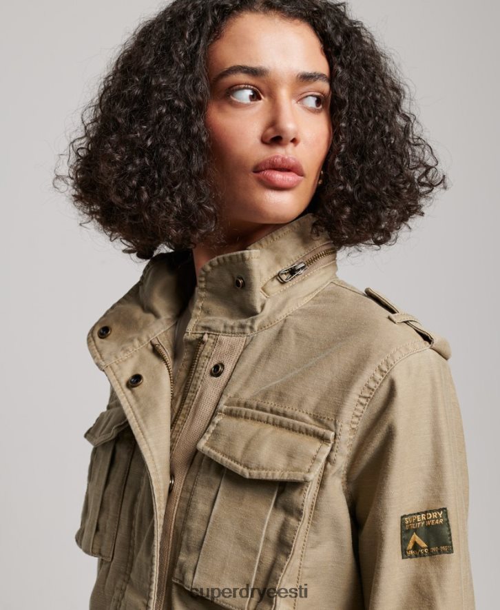 Superdry naised vintage m65 jope B2LT43534 Riietus tan
