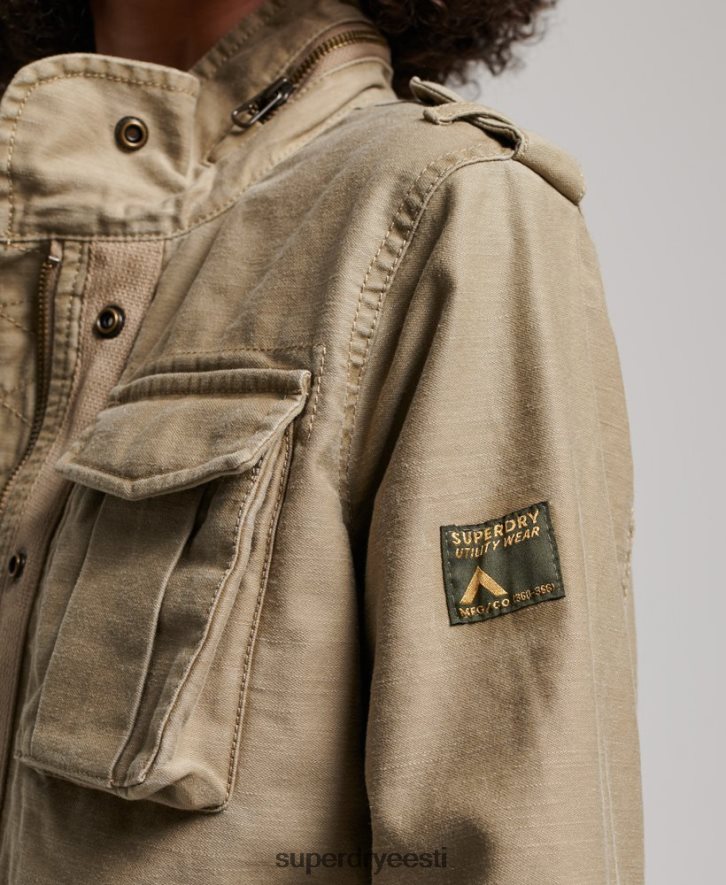 Superdry naised vintage m65 jope B2LT43534 Riietus tan