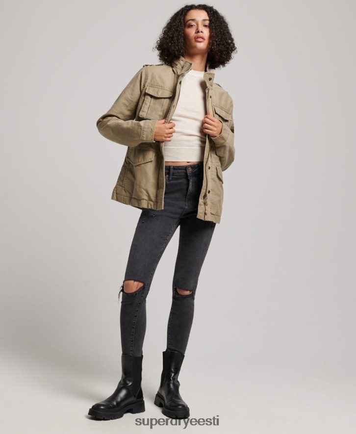 Superdry naised vintage m65 jope B2LT43534 Riietus tan