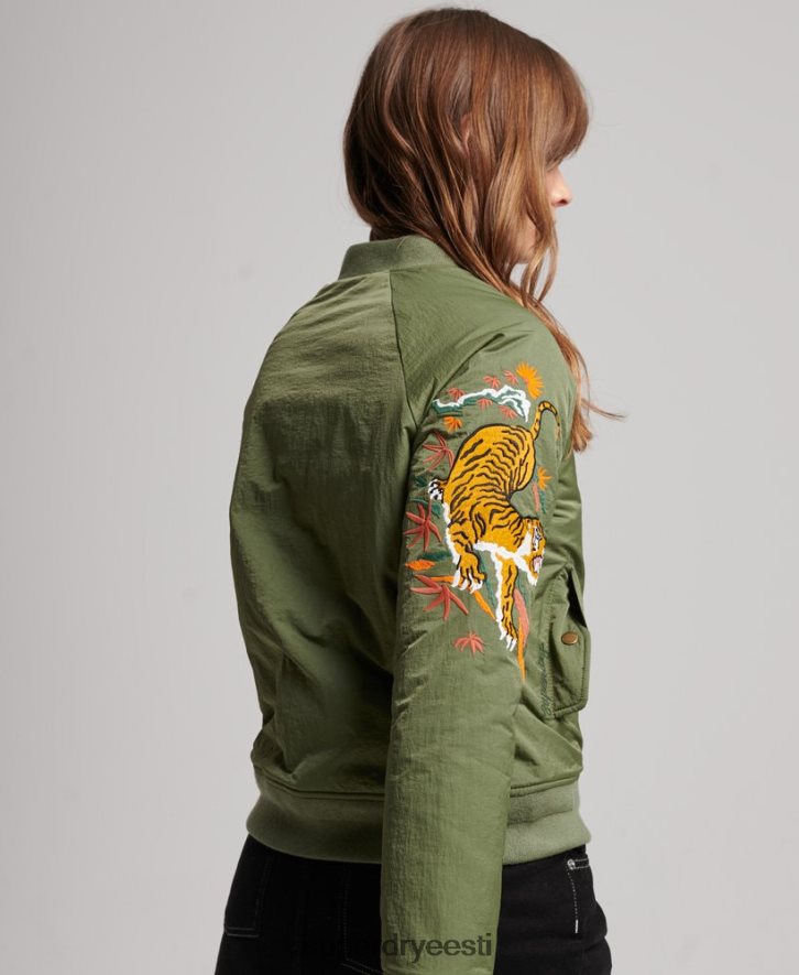 Superdry naised vintage sõjaväe suikajan jope B2LT43523 Riietus khaki