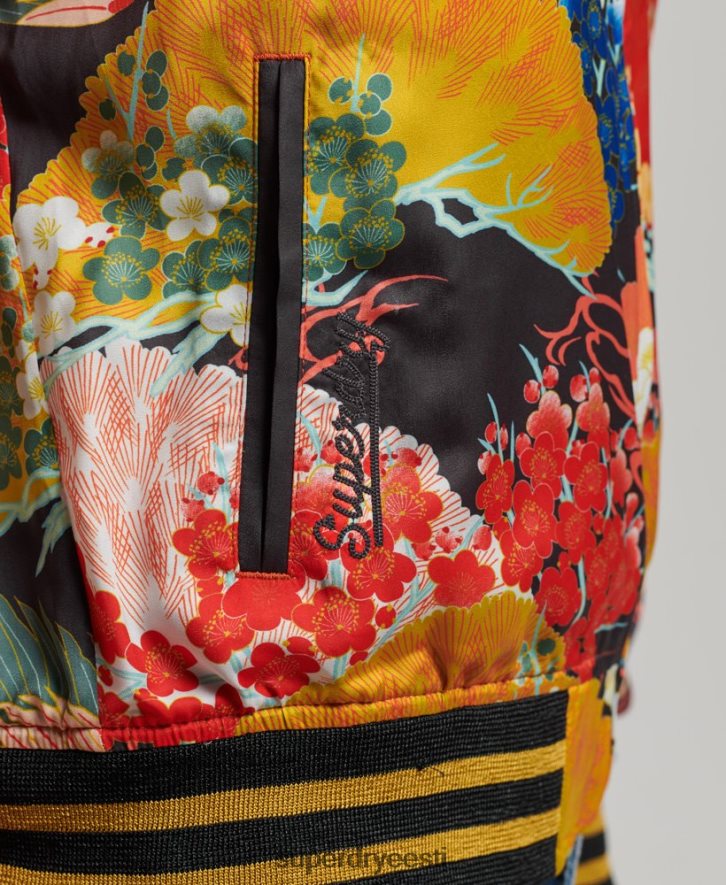 Superdry naised vintage trükitud suikajan jope B2LT43521 Riietus mitu