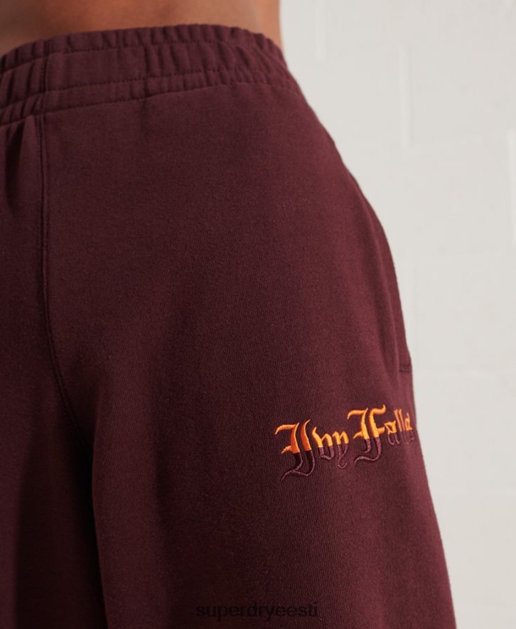 Superdry naised kolledži graafilised sörkijad B2LT43938 Riietus punane