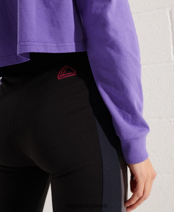 Superdry naised mägi kõrgendatud flare jogger B2LT43949 Riietus must