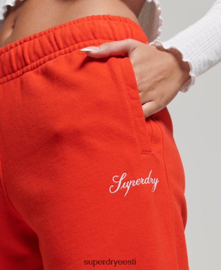 Superdry naised pärand poiss-sõbra tikitud sörkijad B2LT43920 Riietus punane