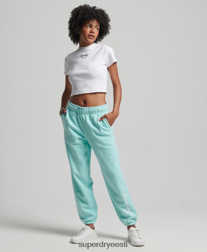 Superdry naised skriptigraafika poiss-sõber sörkijad B2LT46591 Riietus sinine