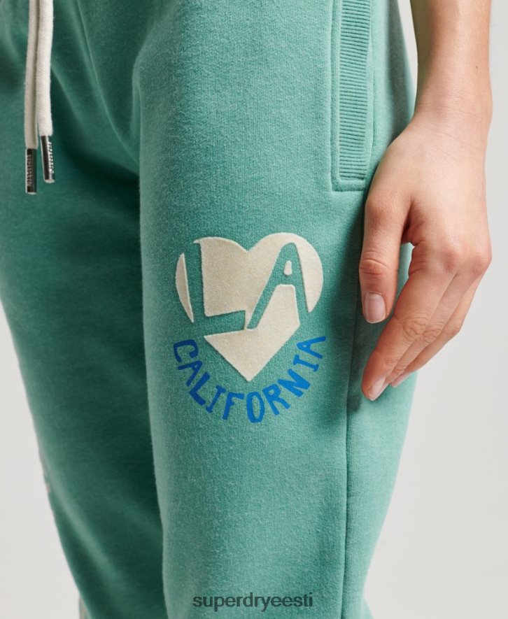 Superdry naised vintage cali välja lõigatud sörkijad B2LT42269 Riietus roheline