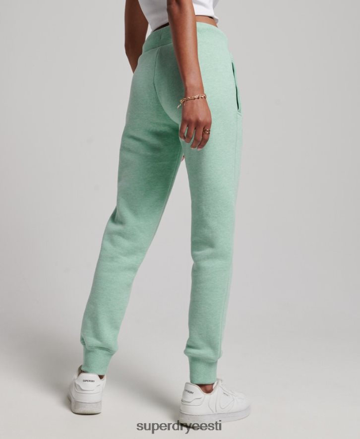 Superdry naised vintage logoga tikitud sörkijad B2LT43925 Riietus roheline