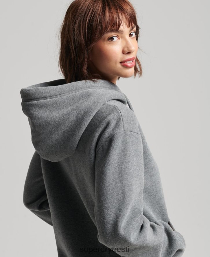 Superdry naised Vintage logoga tikitud kapuutsiga kleit B2LT42494 Riietus hall