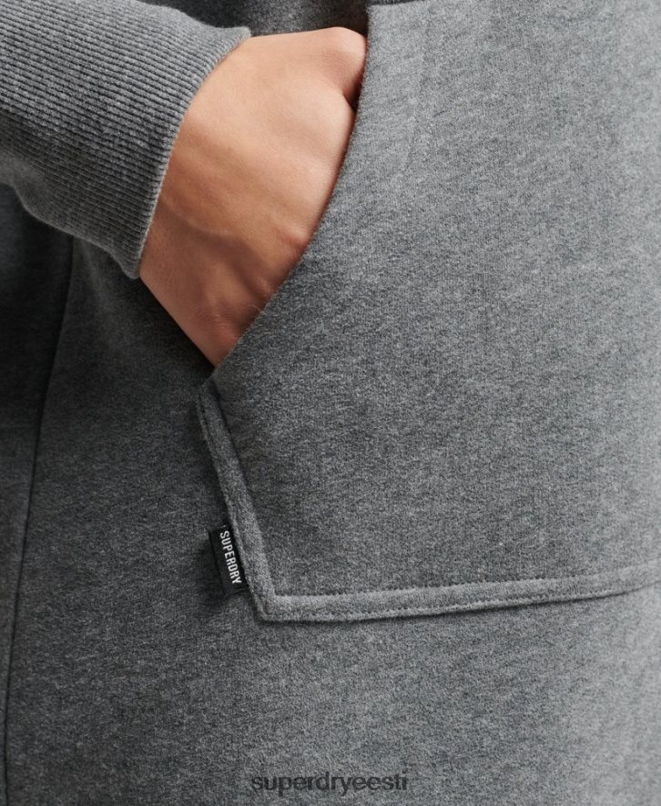 Superdry naised Vintage logoga tikitud kapuutsiga kleit B2LT42494 Riietus hall