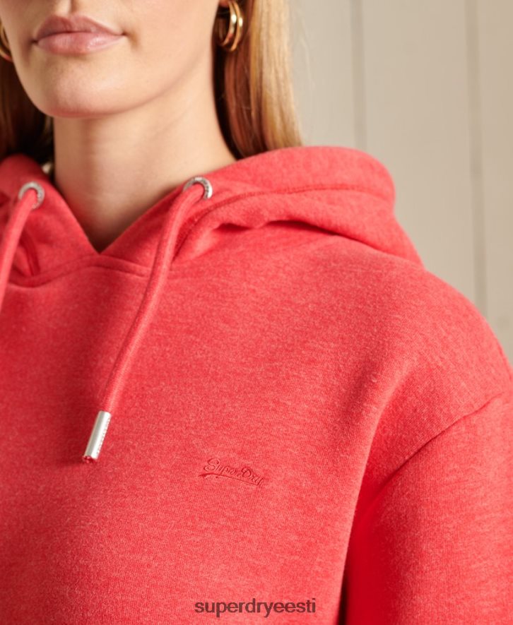 Superdry naised Vintage logoga tikitud kapuutsiga kleit B2LT42540 Riietus punane