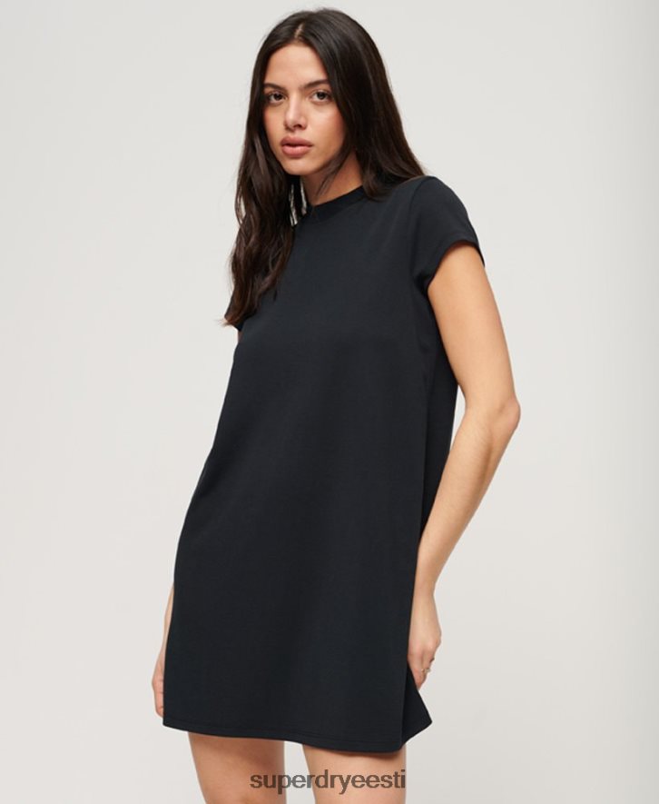 Superdry naised lühikeste varrukatega a-line minikleit B2LT41964 Riietus must