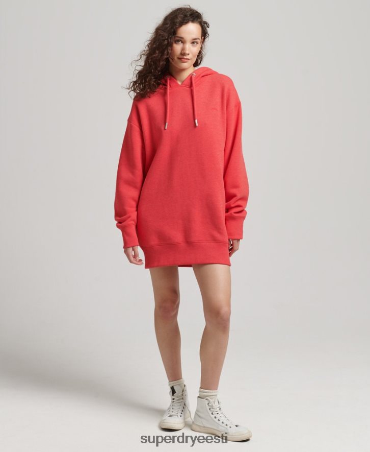 Superdry naised orgaanilisest puuvillast tikitud logoga higikleit B2LT42462 Riietus punane