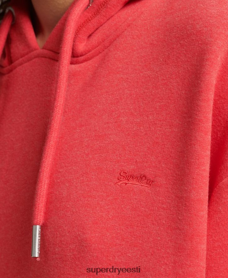 Superdry naised orgaanilisest puuvillast tikitud logoga higikleit B2LT42462 Riietus punane