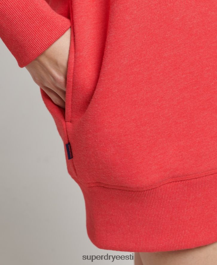 Superdry naised orgaanilisest puuvillast tikitud logoga higikleit B2LT42462 Riietus punane