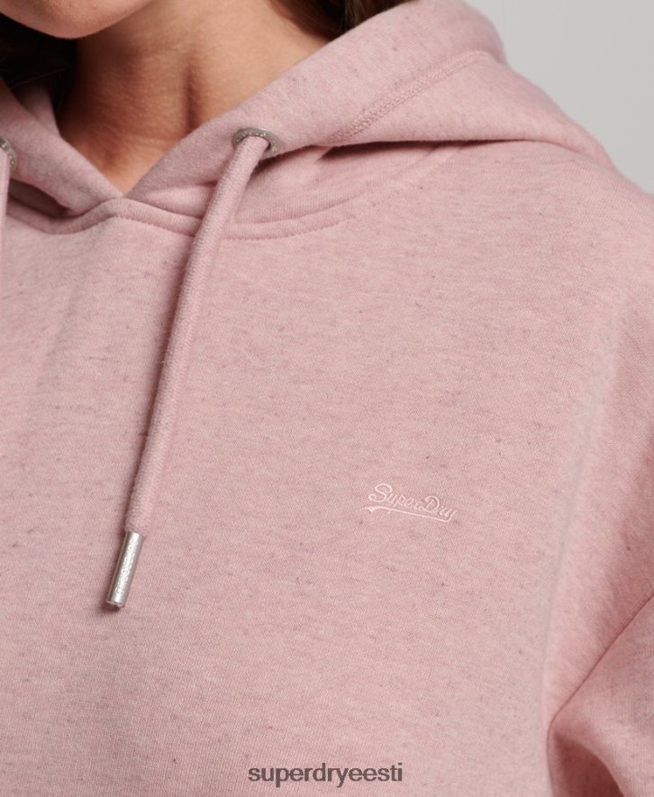 Superdry naised orgaanilisest puuvillast tikitud logoga higikleit B2LT42463 Riietus roosa