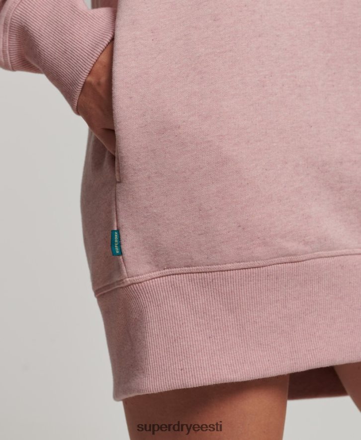 Superdry naised orgaanilisest puuvillast tikitud logoga higikleit B2LT42463 Riietus roosa