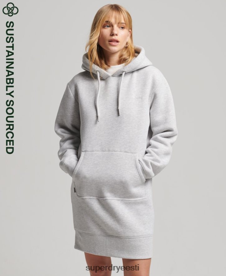 Superdry naised orgaanilisest puuvillast vintage logoga kapuutsiga kleit B2LT42482 Riietus helehall