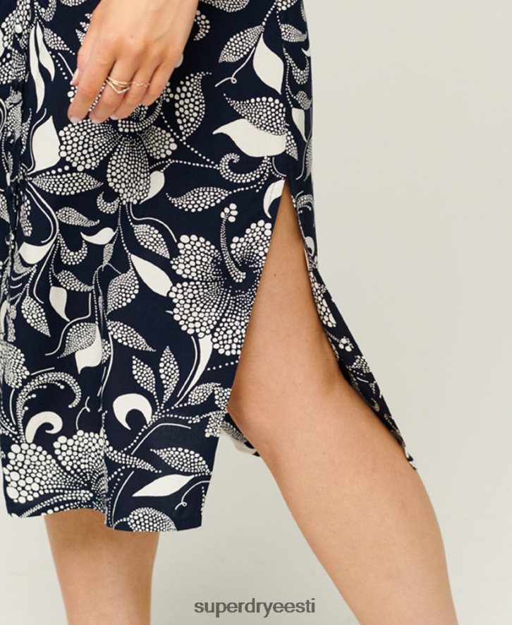 Superdry naised prindinööbiga cami midi kleit B2LT42043 Riietus merevägi