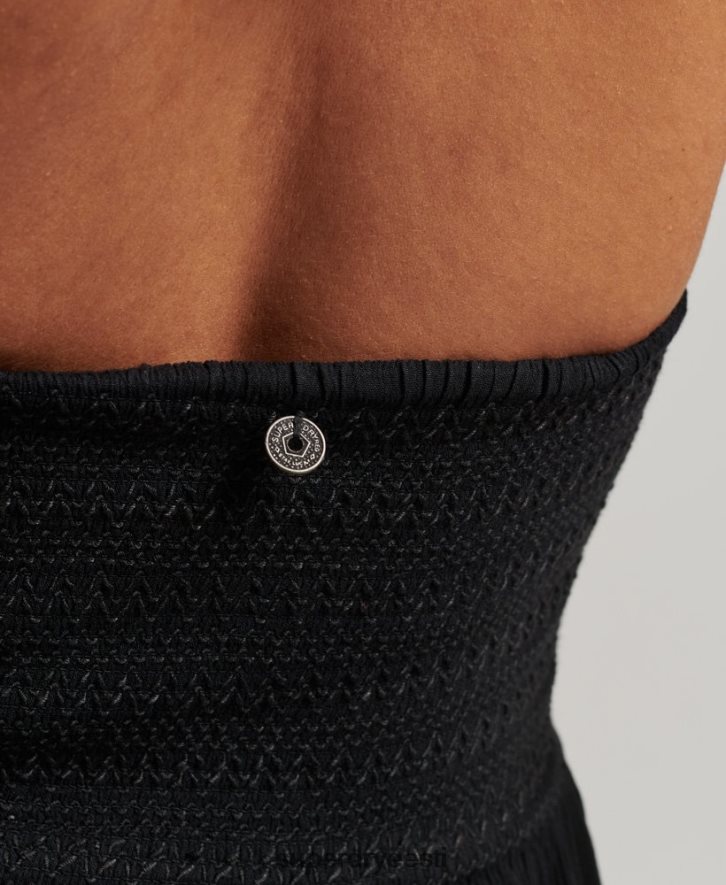 Superdry naised vintage päitsetega kleit kaelusega B2LT42354 Riietus must