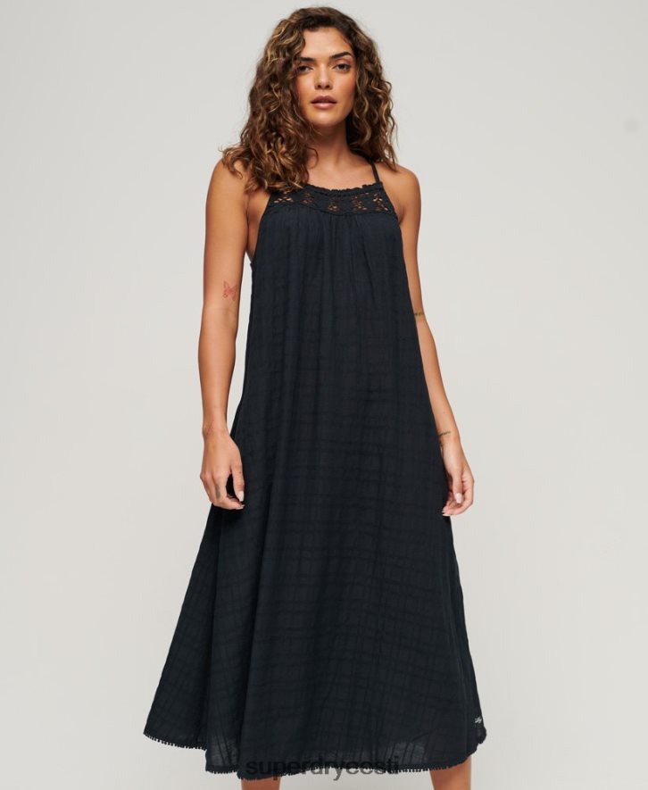 Superdry naised vintage pikk päitsetega cami kleit B2LT41986 Riietus merevägi