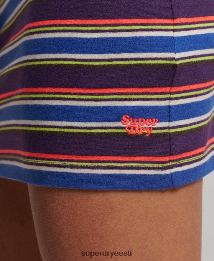 Superdry naised vintage triibuline võidusõitja kleit B2LT42470 Riietus pruun