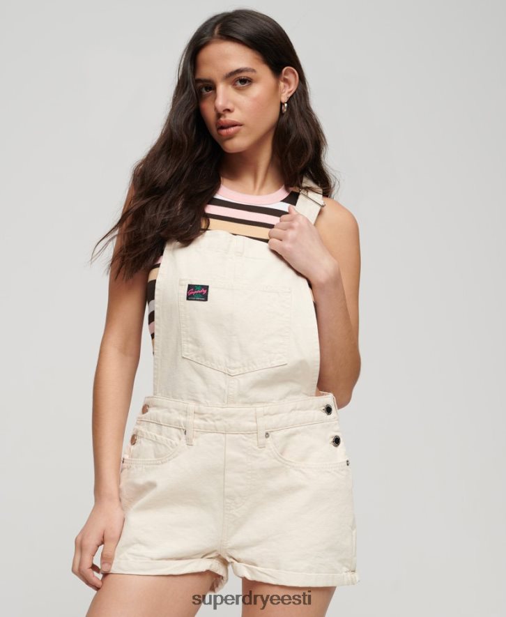 Superdry naised orgaanilisest puuvillast vintage lõuend lühikesed koopad B2LT42473 Riietus kreem