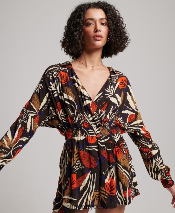 Superdry naised vintage rannamängukostüüm B2LT44095 Riietus pruun