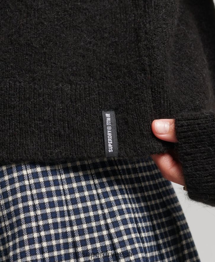 Superdry naised Vintage hädavajalik trikookkaelusega kampsun B2LT46531 Riietus must