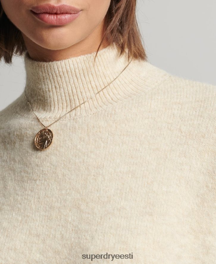 Superdry naised Vintage hädavajalik trikookkaelusega kampsun B2LT46592 Riietus kreem