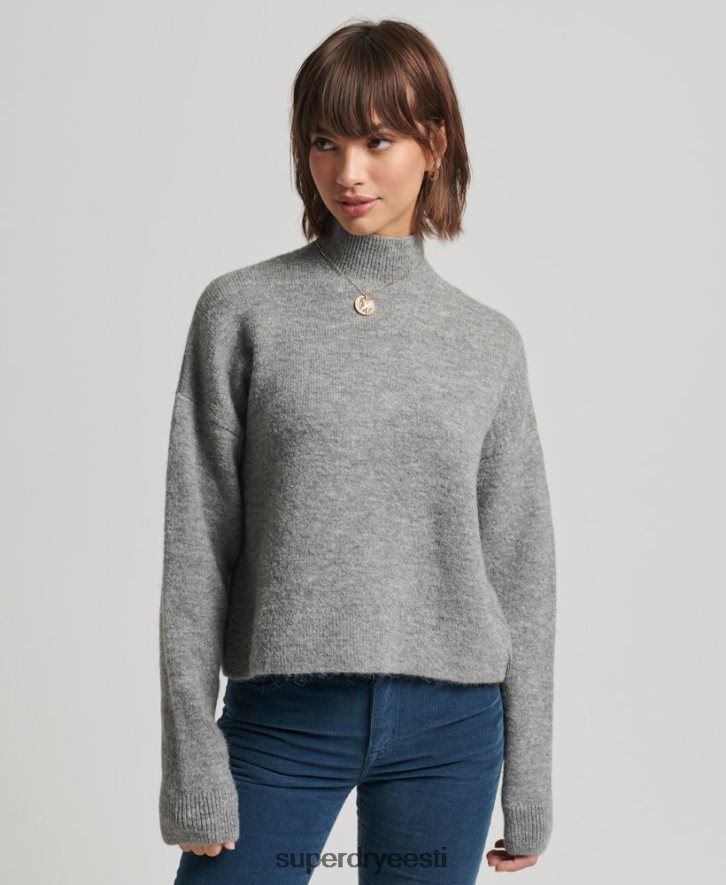 Superdry naised Vintage hädavajalik trikookkaelusega kampsun B2LT46630 Riietus helehall