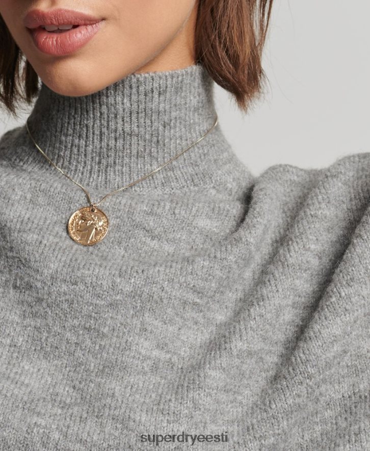 Superdry naised Vintage hädavajalik trikookkaelusega kampsun B2LT46630 Riietus helehall