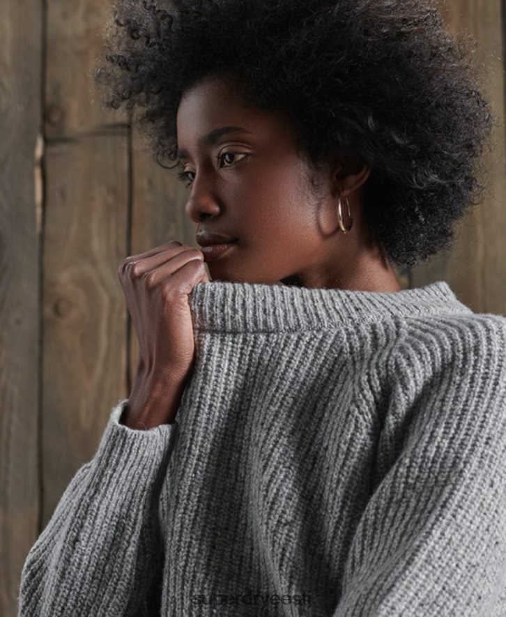 Superdry naised freya tweedi meeskonna hüppaja B2LT46766 Riietus helehall