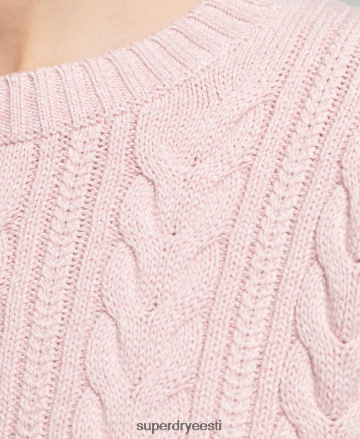 Superdry naised langenud õla tross koo meeskonnakaelusega džemper B2LT43970 Riietus roosa
