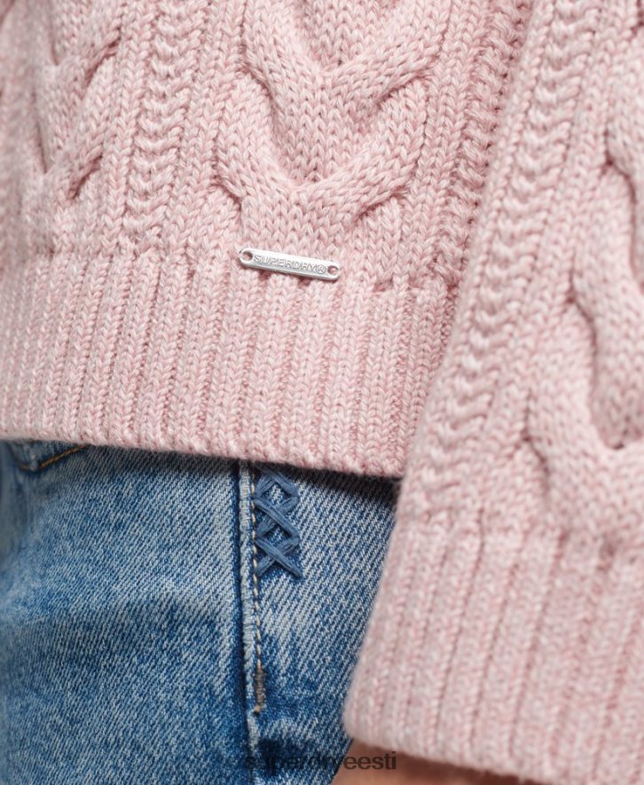 Superdry naised langenud õla tross koo meeskonnakaelusega džemper B2LT43970 Riietus roosa