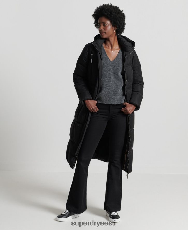 Superdry naised studios slouch v-kaelusega kootud kampsun B2LT43992 Riietus tumehall