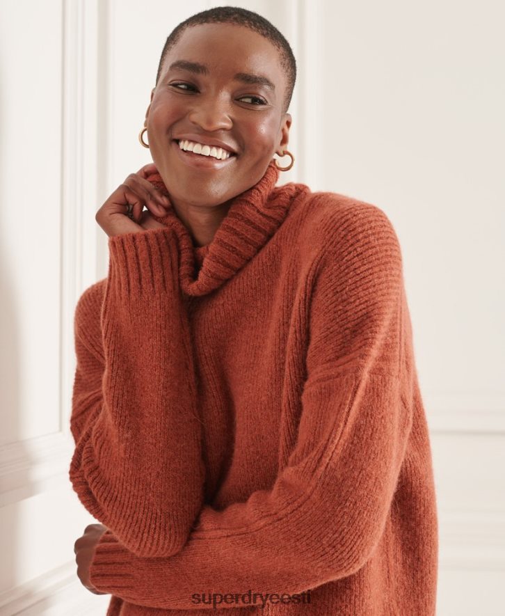 Superdry naised studios turske kaelusega kampsun B2LT44004 Riietus oranž