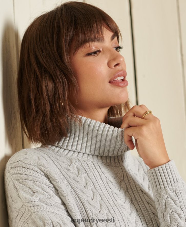 Superdry naised tilk õlg tross rull kaela hüppaja B2LT44002 Riietus hall