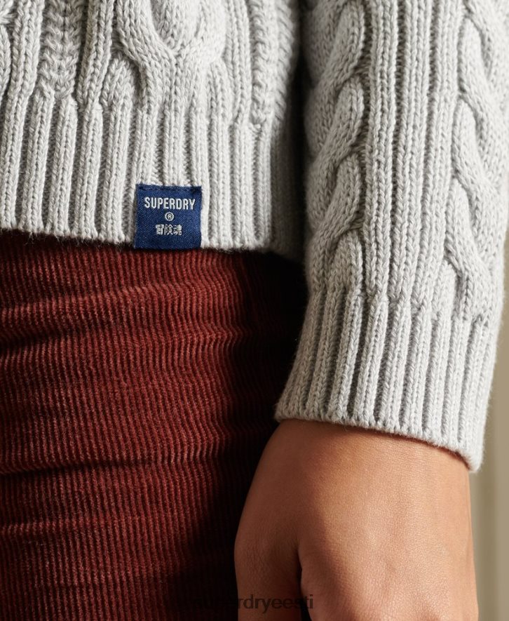 Superdry naised tilk õlg tross rull kaela hüppaja B2LT44002 Riietus hall