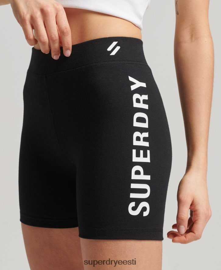 Superdry naised Code core sport tsikli lühikesed püksid B2LT43127 Riietus must