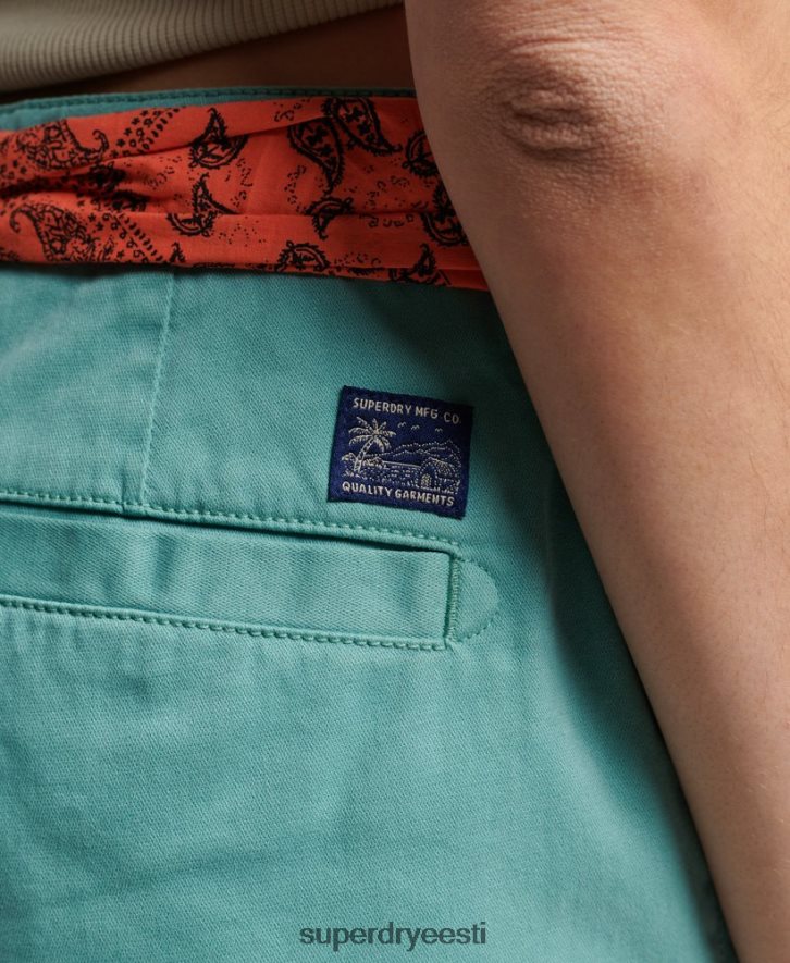 Superdry naised chino kuumad lühikesed püksid B2LT42053 Riietus roheline