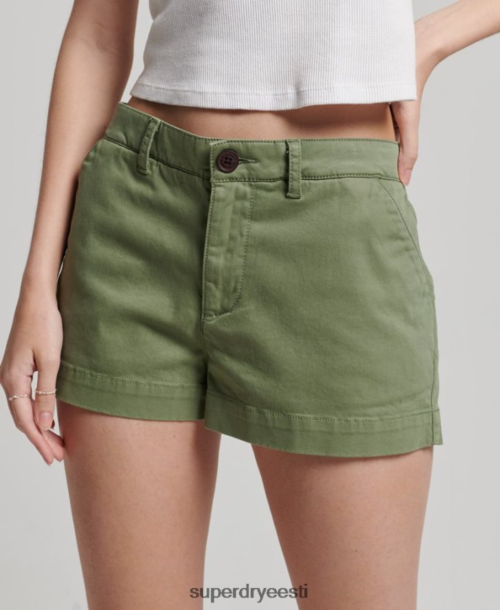 Superdry naised chino kuumad lühikesed püksid B2LT42072 Riietus khaki