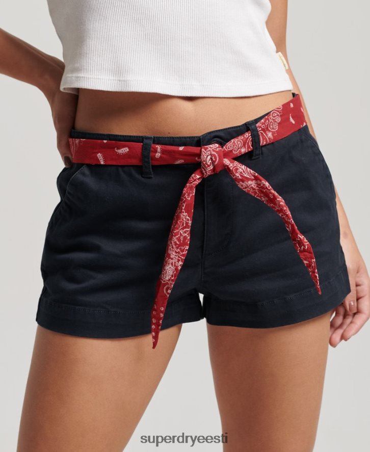 Superdry naised chino kuumad lühikesed püksid B2LT42093 Riietus merevägi
