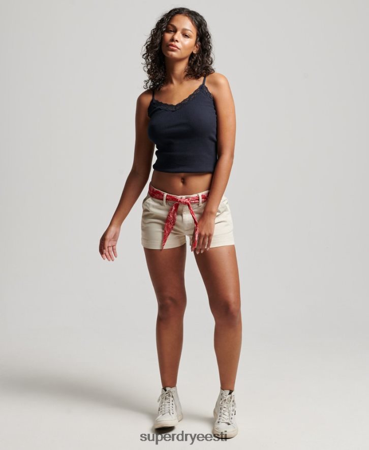 Superdry naised chino kuumad lühikesed püksid B2LT42177 Riietus kreem