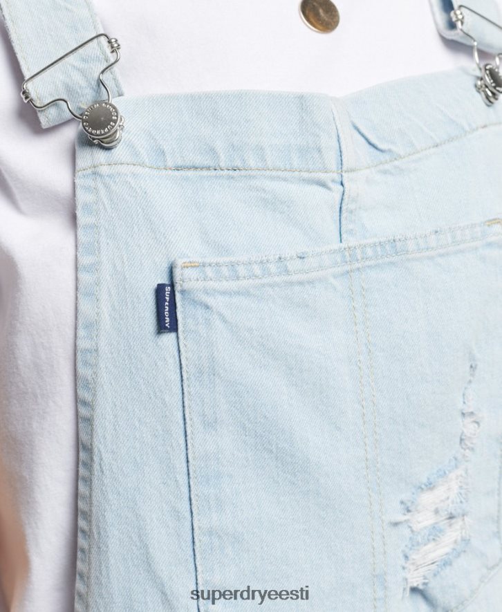 Superdry naised vintage Dungaree lühikesed püksid B2LT44099 Riietus helesinine
