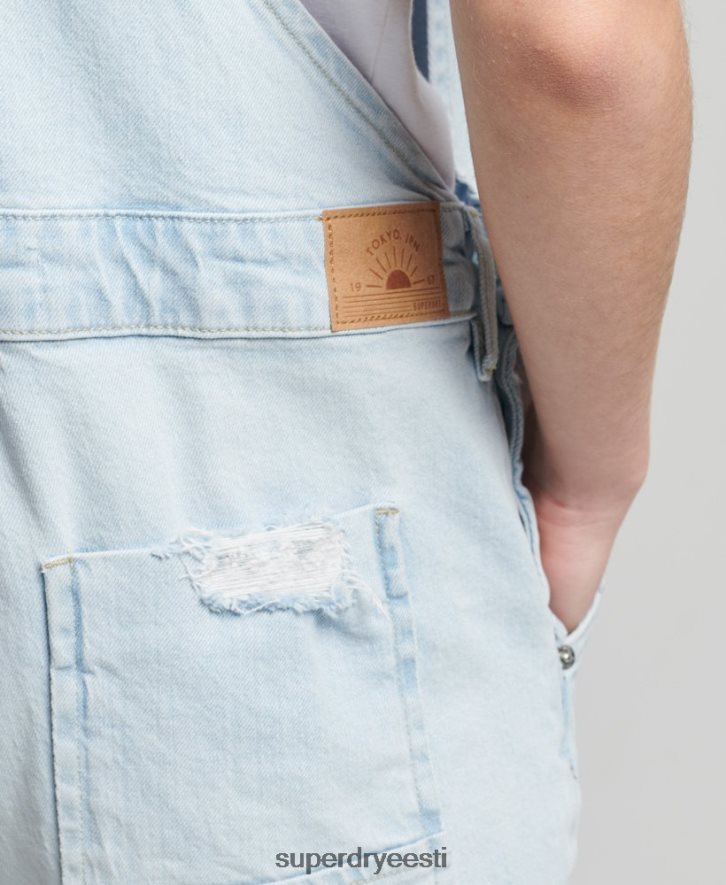 Superdry naised vintage Dungaree lühikesed püksid B2LT44099 Riietus helesinine