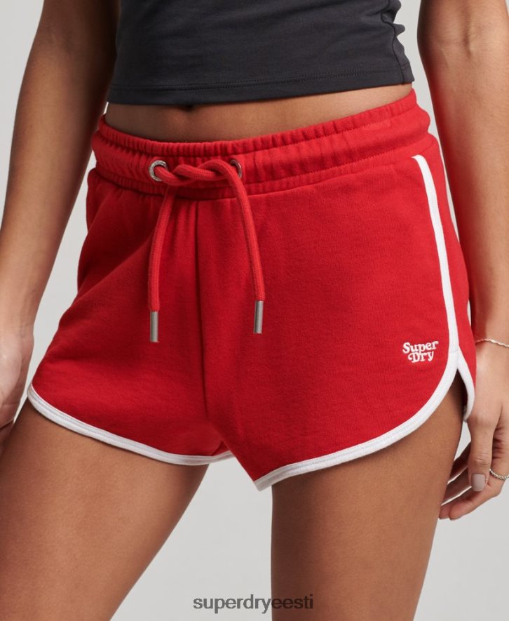 Superdry naised vintage jersey võidusõitja lühikesed püksid B2LT42162 Riietus punane