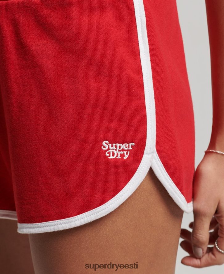 Superdry naised vintage jersey võidusõitja lühikesed püksid B2LT42162 Riietus punane