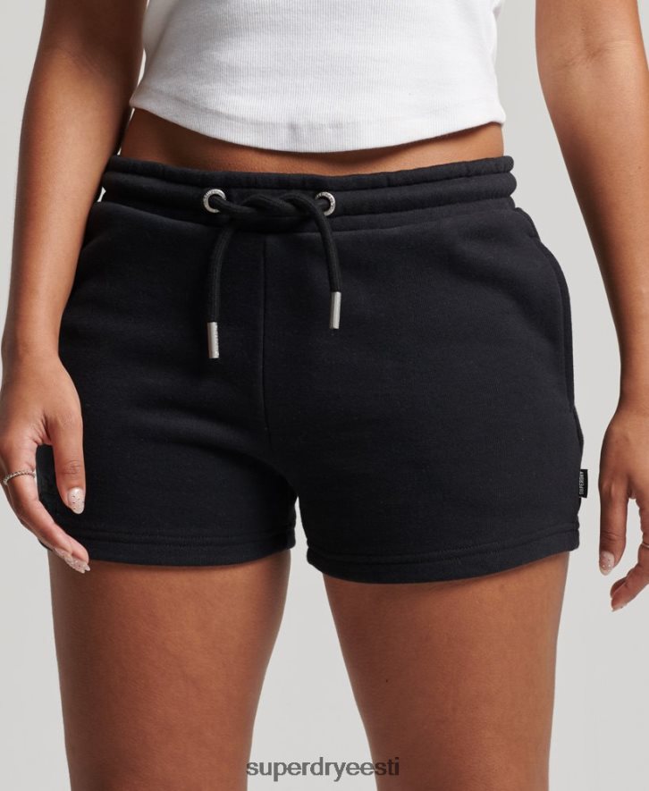 Superdry naised vintage logoga tikitud trikoopüksid B2LT43125 Riietus must