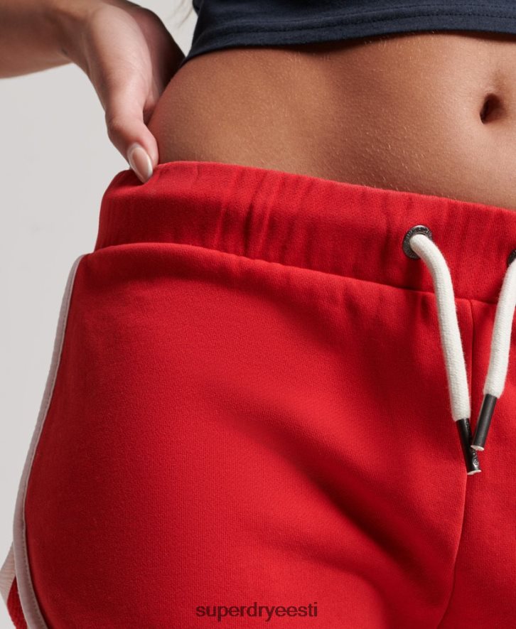 Superdry naised vintage rull sellega jersey lühikesed püksid B2LT42180 Riietus punane