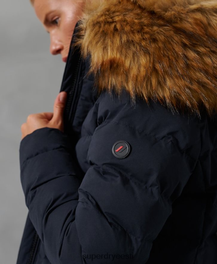Superdry naised arktiline kõrge puhvmantel B2LT45655 Riietus merevägi